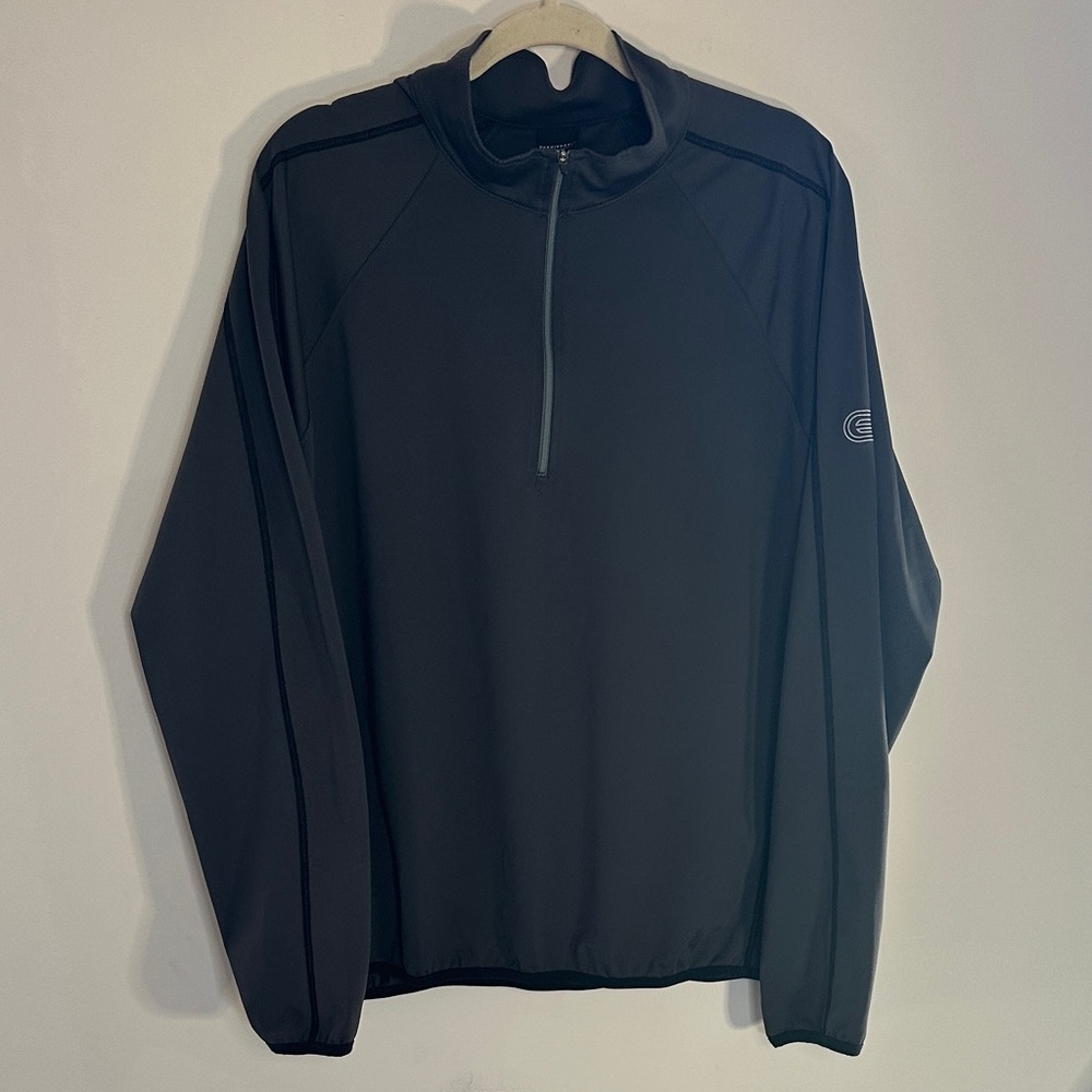 Dunning‎ Golf Black Performance 1/4 Zip Pullover XL Stretch Athletic Layer